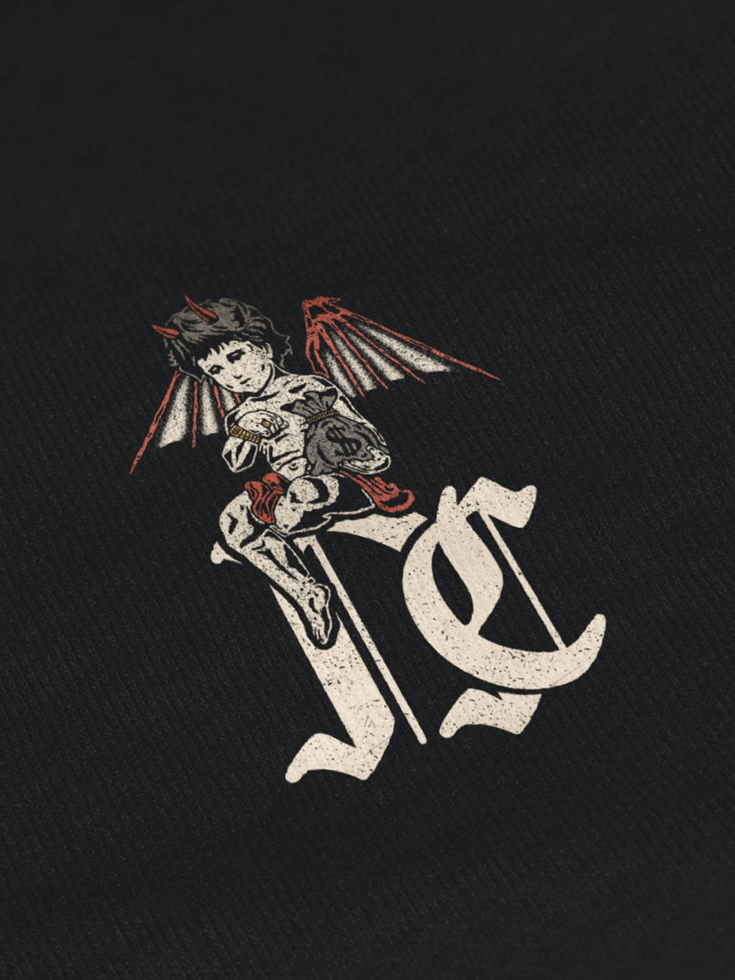 T-shirt Money Angel - Noir Code Apparel