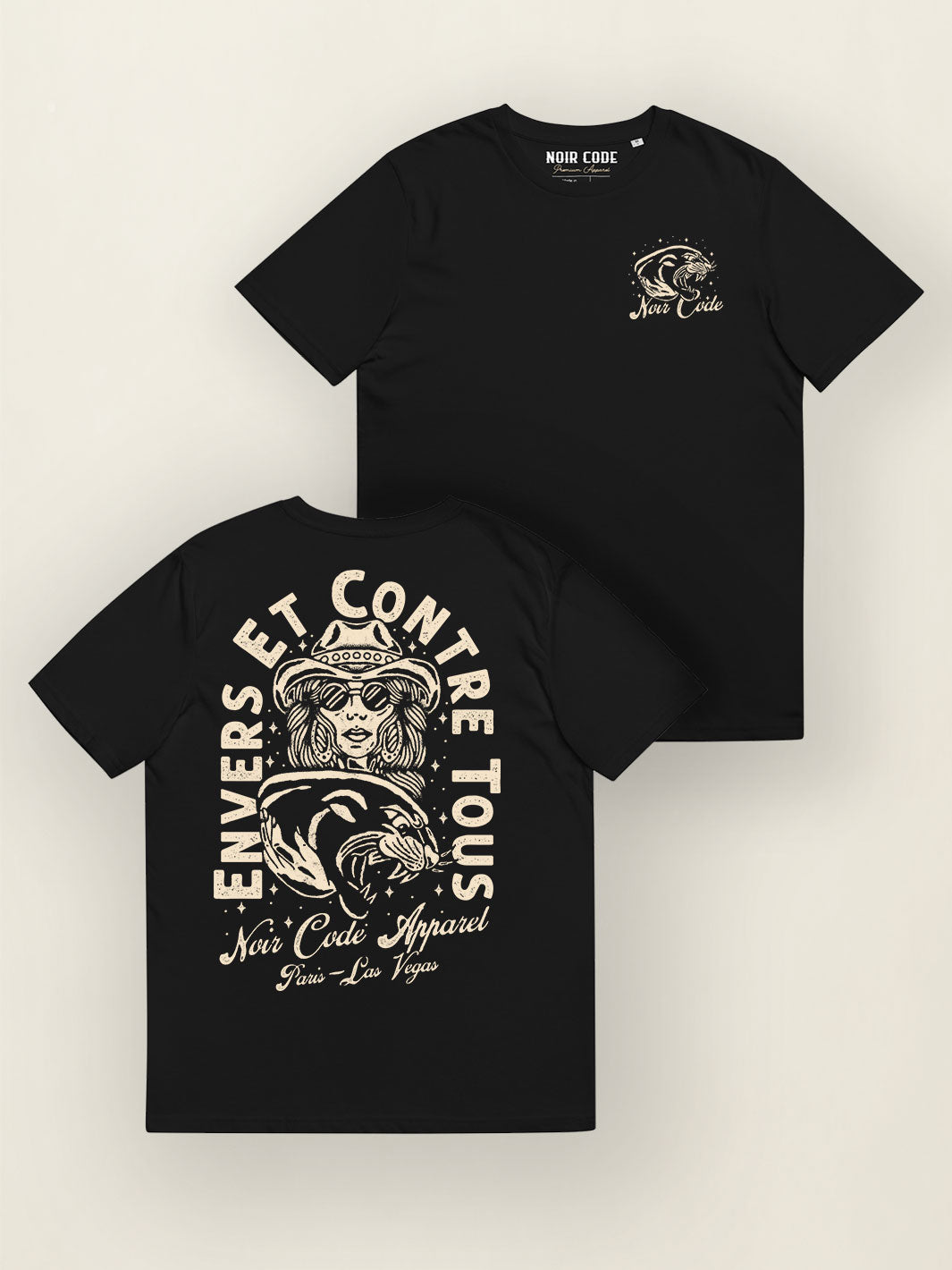 T-shirt Envers et contre tous - Noir Code Apparel