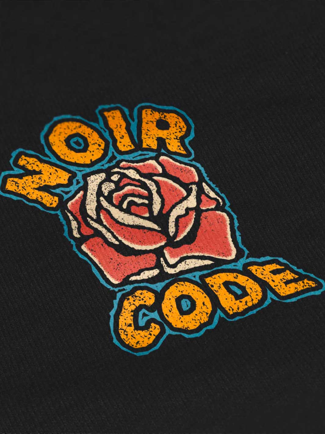 T-shirt Skull & Roses - Noir Code Apparel