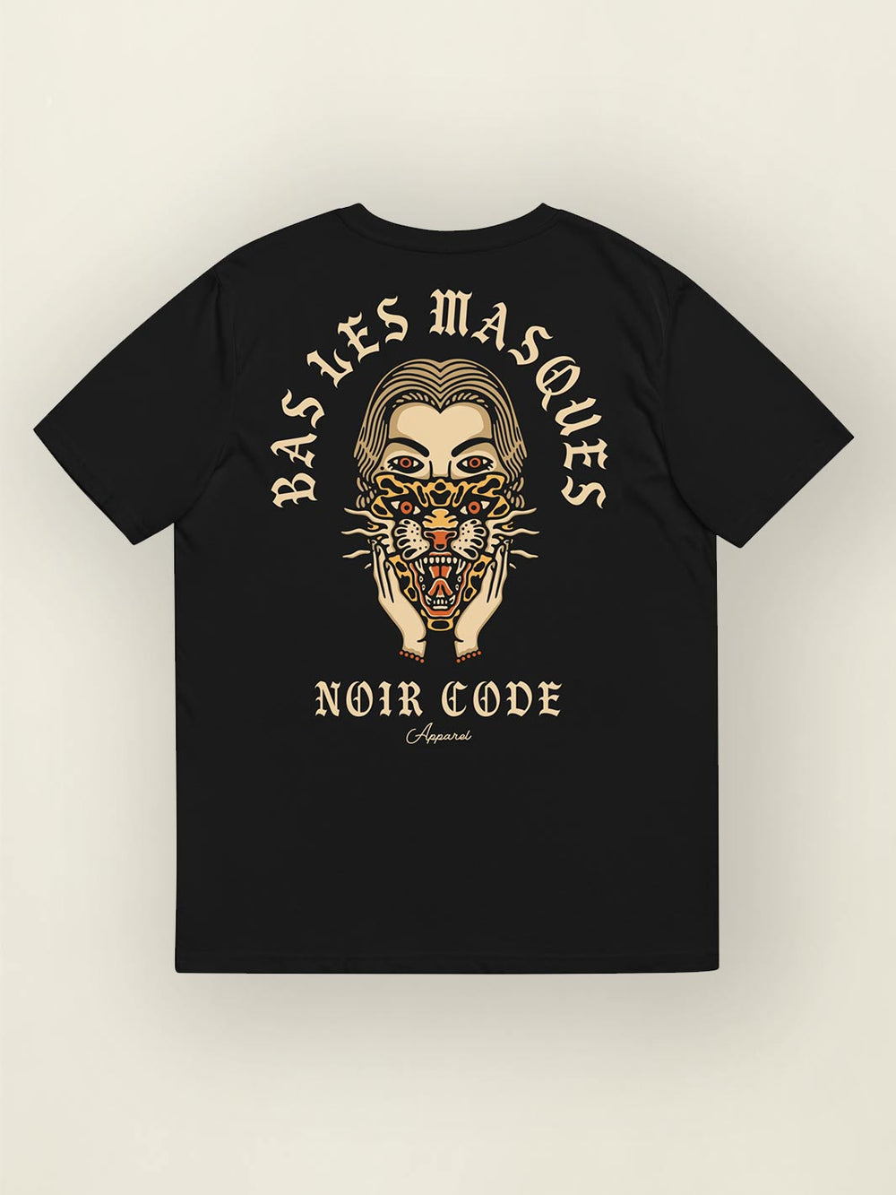 T-shirt Bas Les Masques - Noir Code Apparel