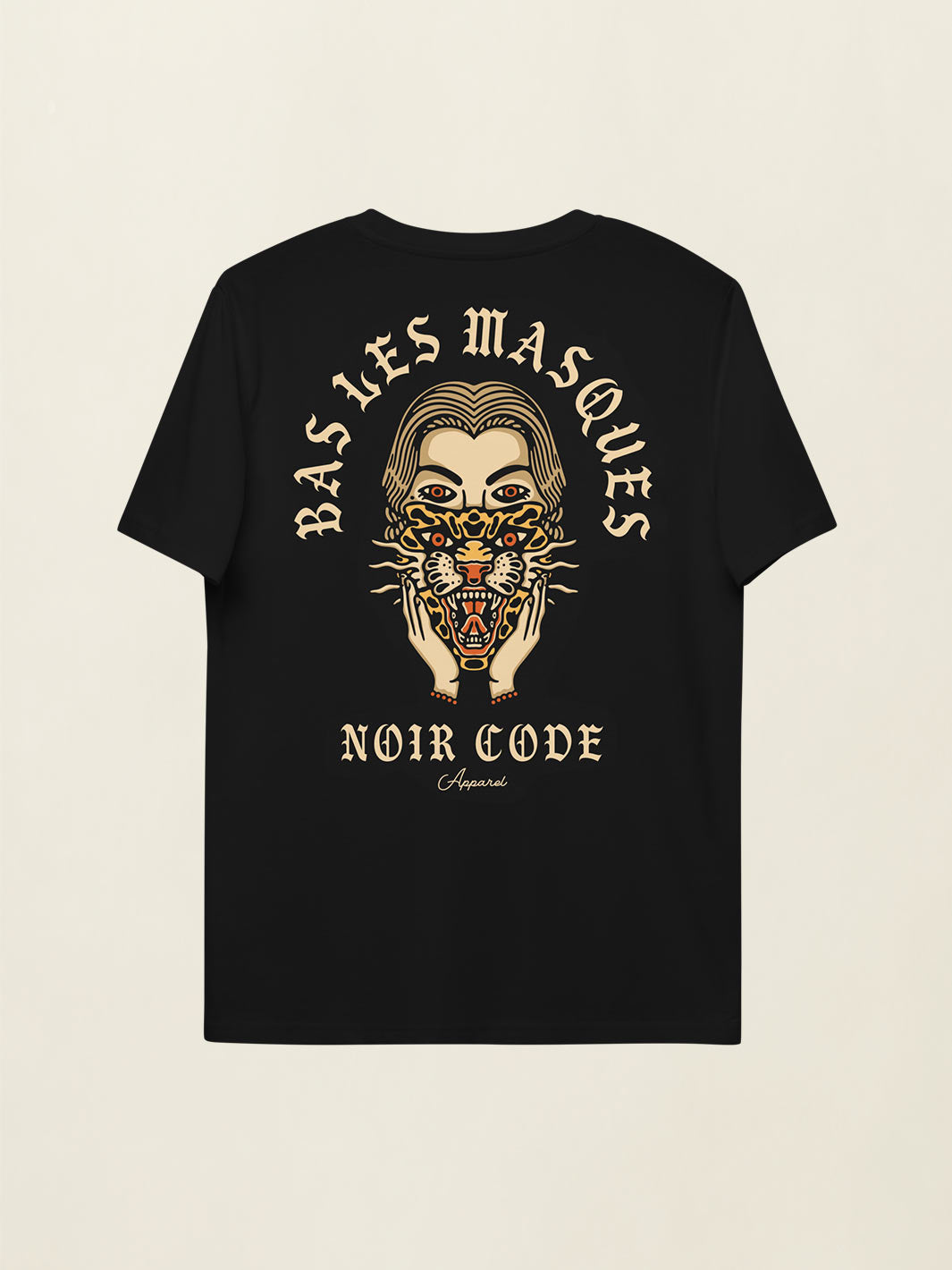 T-shirt Bas les Masques - Noir Code Apparel