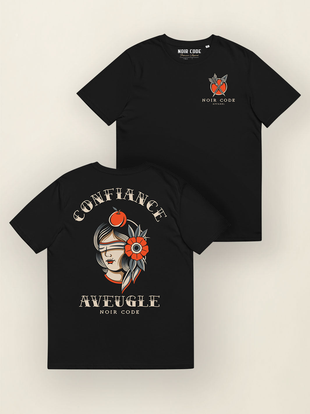 T-shirt Confiance Aveugle - Noir Code Apparel