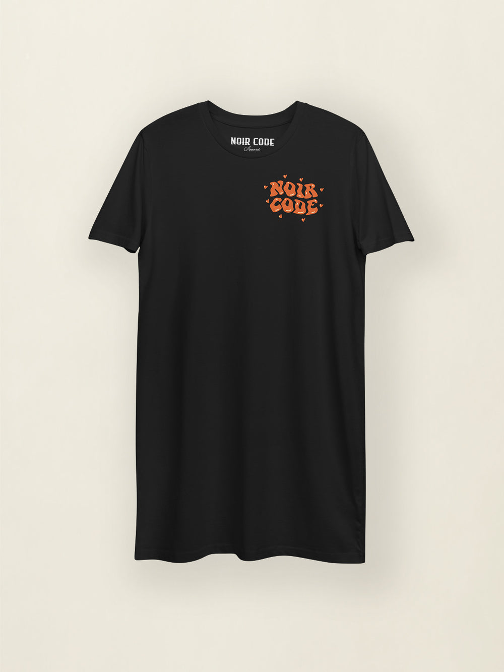 Robe t-shirt Coup de foudre - Noir Code Apparel