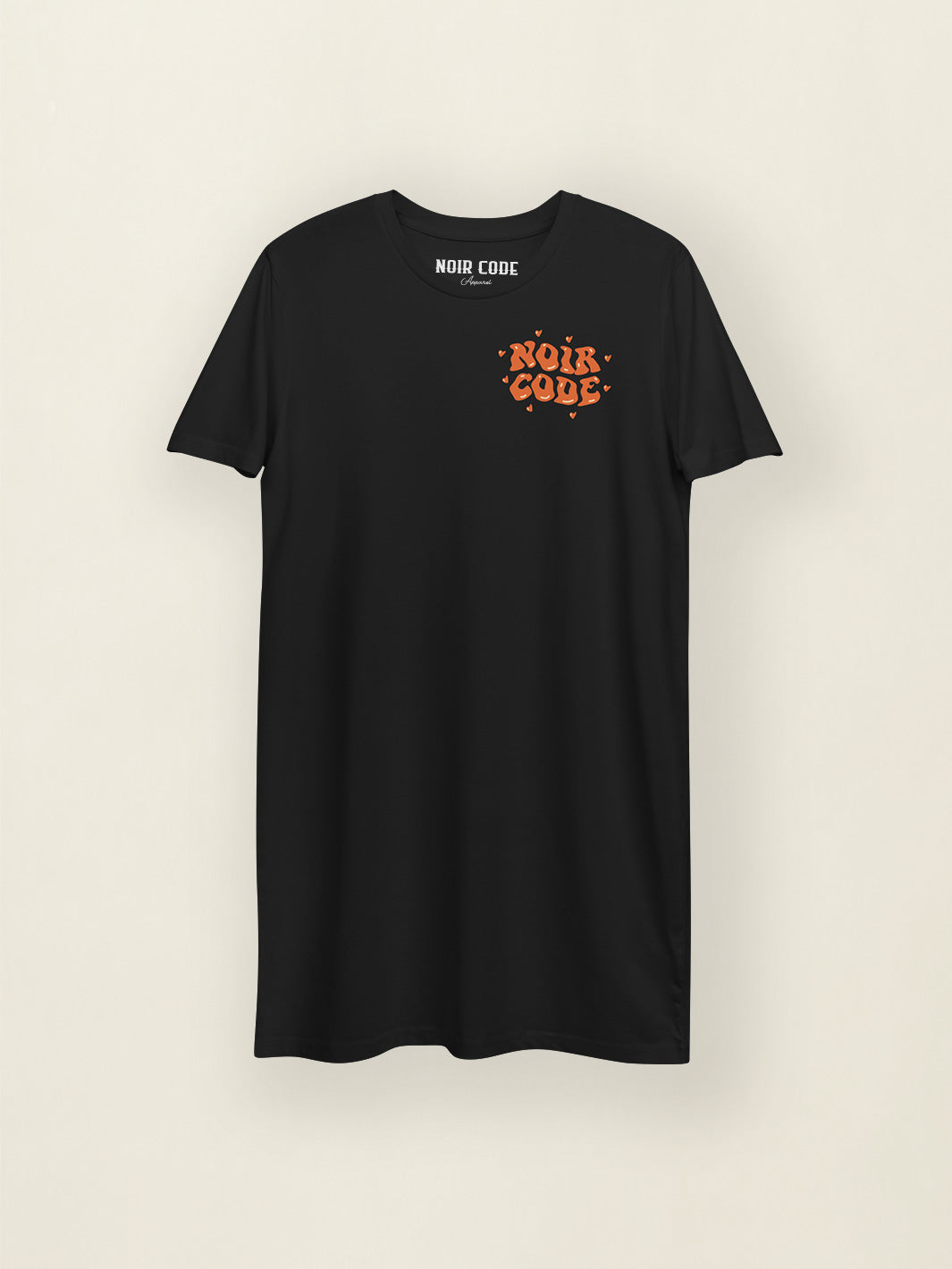 Robe t-shirt Coup de foudre - Noir Code Apparel