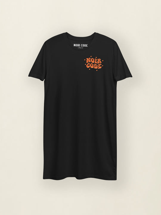Robe t-shirt Coup de foudre - Noir Code Apparel