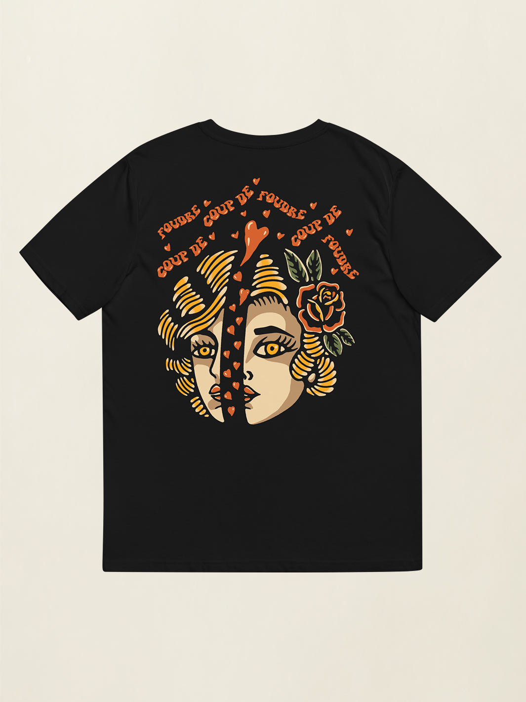 T-shirt Coup de foudre - Noir Code Apparel