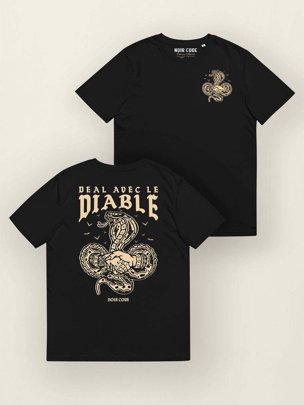 T-shirt Deal avec le Diable - Monochrome - Noir Code Apparel