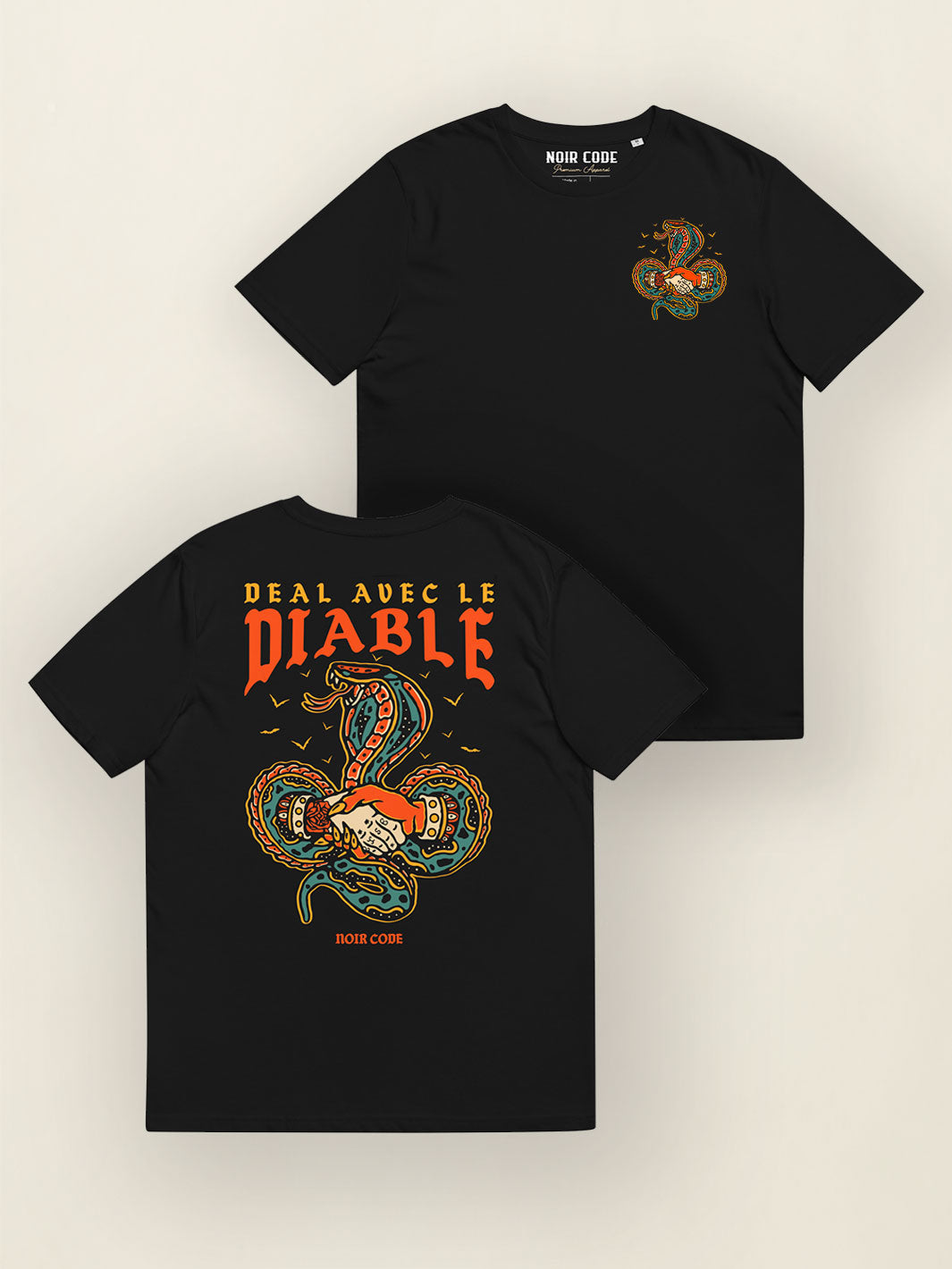 T-shirt Deal avec le Diable - Noir Code Apparel