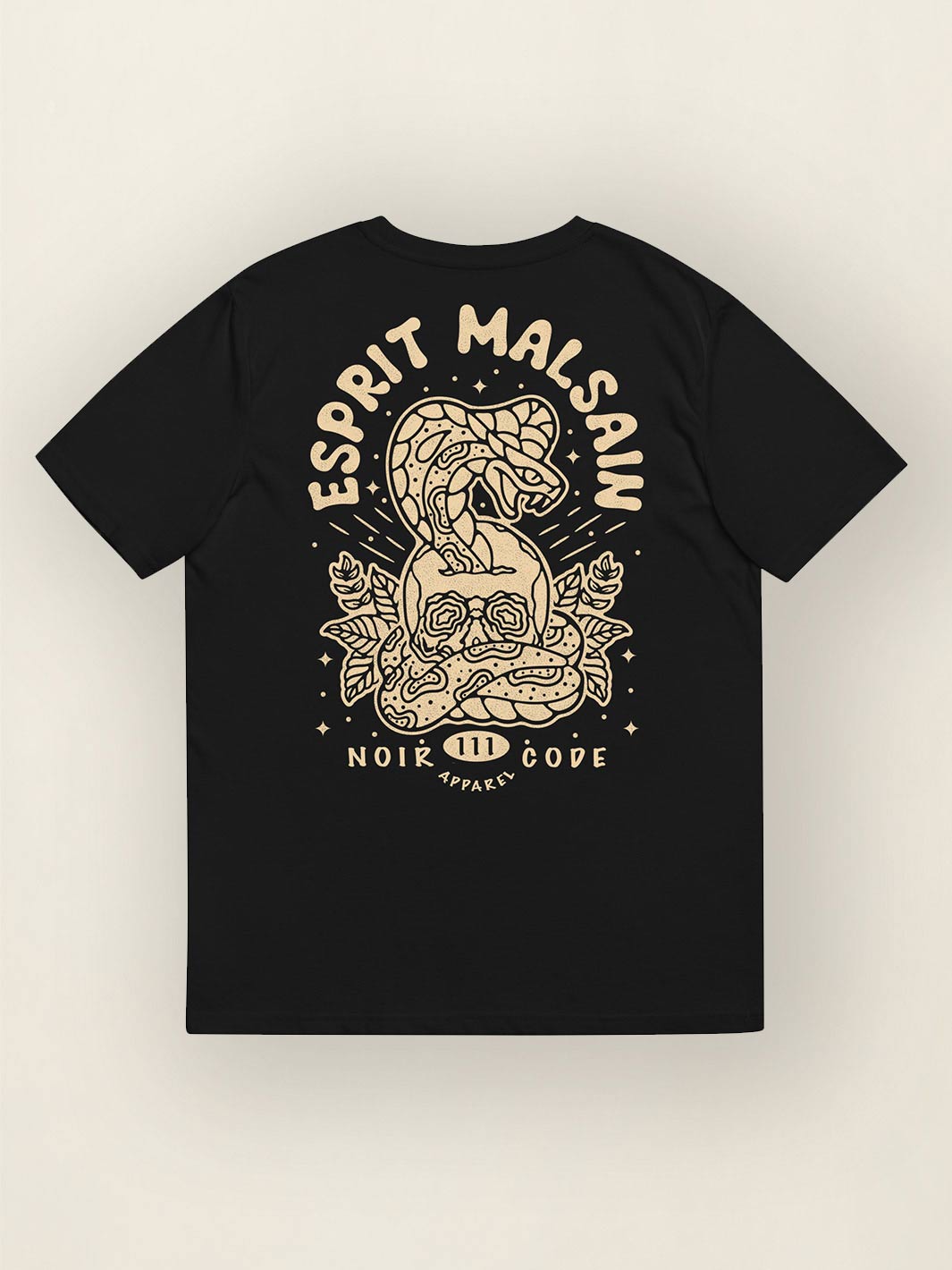 T-shirt Esprit Malsain - Monochrome - Noir Code Apparel