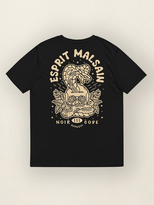 T-shirt Esprit Malsain - Monochrome - Noir Code Apparel