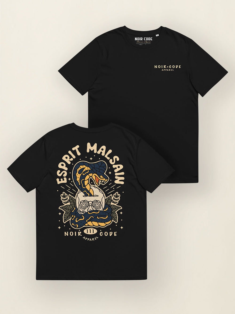 T-shirt Esprit Malsain - Noir Code Apparel