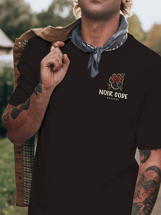 T-shirt Face Cachée - Noir Code Apparel