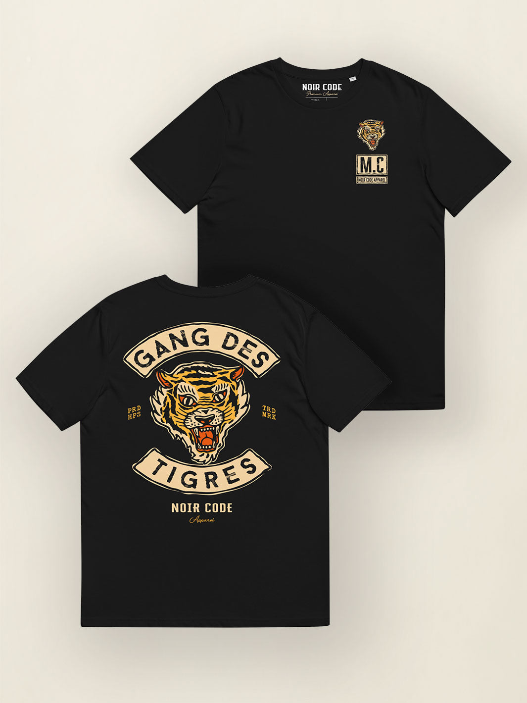 T-shirt Gang de Tigres - Noir Code Apparel