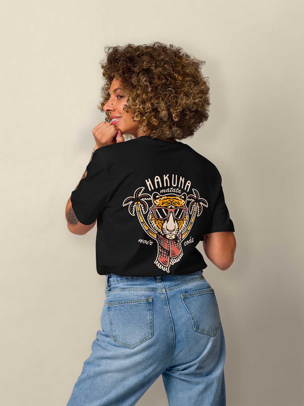 T-shirt Hakuna Matata - Noir Code Apparel